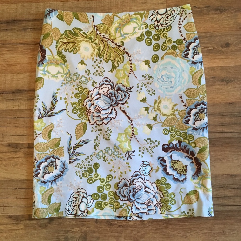 SALE! Talbots Petite Career Floral Cotton Pencil